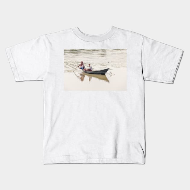 Fishing the Hooghly 01 Kids T-Shirt by fotoWerner